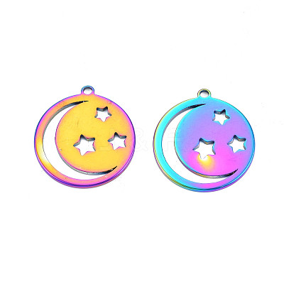 Ion Plating(IP) 201 Stainless Steel Pendants STAS-T063-184M-1
