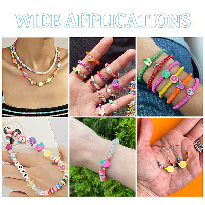 64Pcs 16 Styles Fruit & Vegetable Theme Handmade Polymer Clay Beads CLAY-TADJ0001-11-1