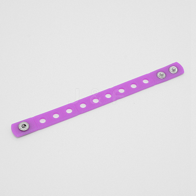 Kids Silicone Cord Bracelets BJEW-WH0011-02J-1