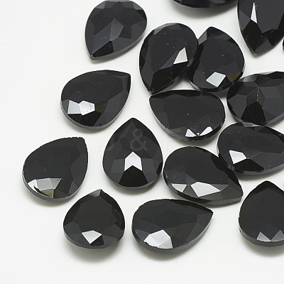 Pointed Back Glass Rhinestone Cabochons RGLA-T081-7x10mm-02-1