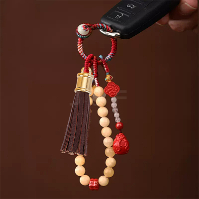 10Pcs 10 Colors Imitation Leather Big Tassel Pendants FIND-PH0008-25-1