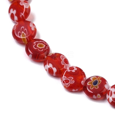 Handmade Millefiori Lampwork Beads Strands LAMP-G166-17A-05-1