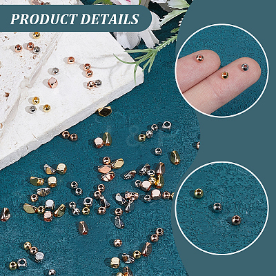 180Pcs 9 Styles Brass Beads KK-BBC0025-82-1