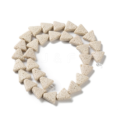 Triangle Dyed Natural Lava Rock Beads Strands G-O126-04A-13-1