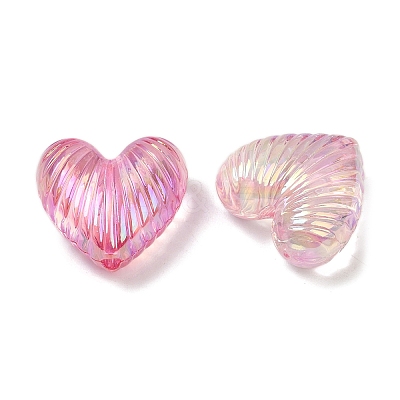 UV Plating Transparent Acrylic Beads OACR-B031-29-1