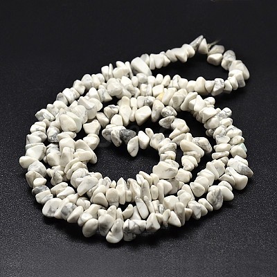 Chip Natural Howlite Beads Strands X-G-N0134-11-1