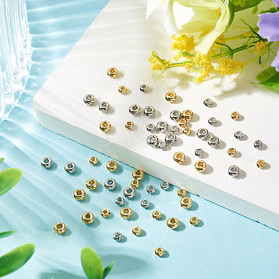 60Pcs 4 Styles Column Brass Beads KK-TA0009-07-1