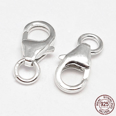 925 Sterling Silver Lobster Claw Clasps STER-F014-09A-1