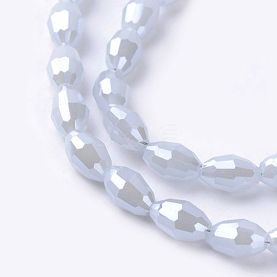 Electroplate Glass Beads Strands EGLA-J013-4X6mm-F04-1
