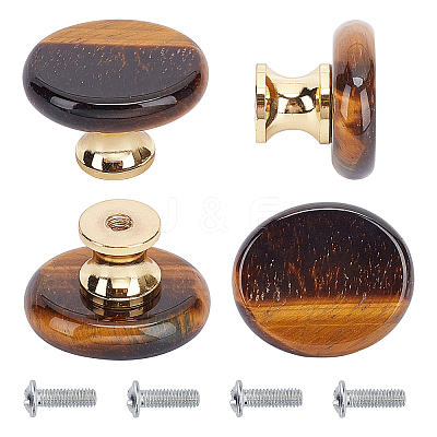 Natural Tiger Eye Drawer Knobs FIND-WH0056-40P-07-1