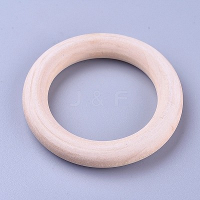 Unfinished Wood Linking Rings WOOD-F002-01-65mm-1