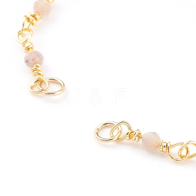 Natural Mixed Stone Handmade Beaded Chains Bracelet Making AJEW-JB00907-1