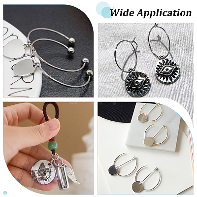 5Pcs 925 Sterling Silver Textured Flat Round Charms with Jump Rings STER-BC0003-98S-1