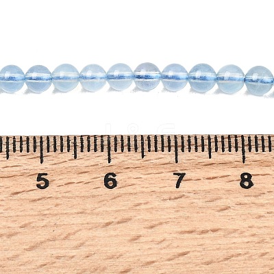 Natural Aquamarine Beads Strands G-G344-A07-4mm-1