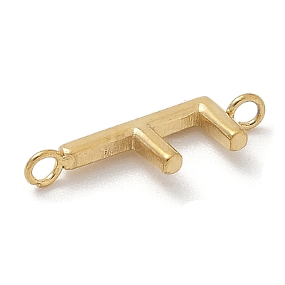 304 Stainless Steel Letter Connector Charms STAS-M108-01G-06-1