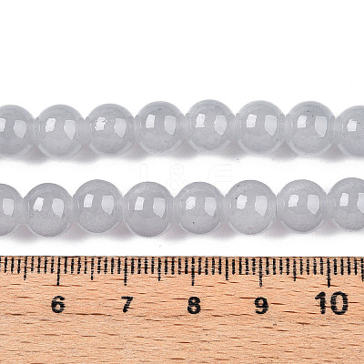 Baking Paint Imitation Jade Glass Round Bead Strands X1-DGLA-Q021-8mm-43-1