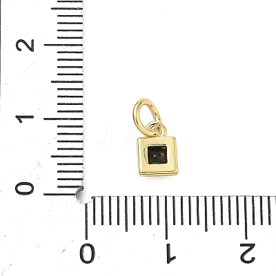 Brass Pave Cubic Zirconia Pendants KK-K368-13G-06-1