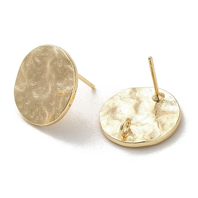 Brass Stud Earring Findings X-KK-H455-63G-1