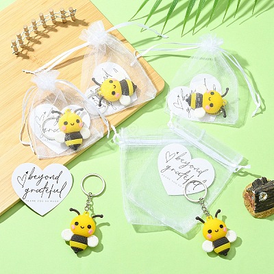 DIY Bees Keychain Making Kits DIY-YW0012-49-1