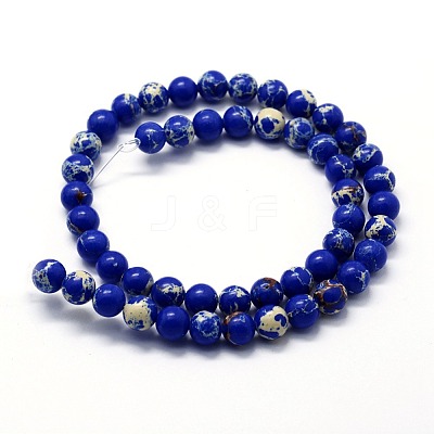 Synthetic Imperial Jasper Beads Strands G-I199-35-6mm-H-1
