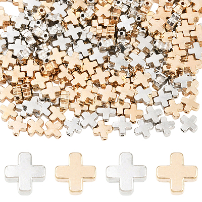 600Pcs 2 Colors CCB Plastic Beads CCB-PA0001-18-1
