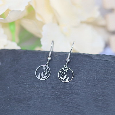 201 Stainless Steel Dangle Earrings FS-WGC26FA-02-1