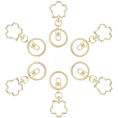 18Pcs Alloy Keychain Clasps KEYC-SC0001-72G-1