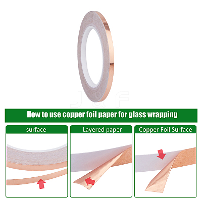 Copper Foil Tapes with Adhesive Back AJEW-WH0348-409C-1