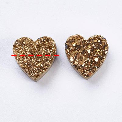 Electroplate Natural Druzy Agate Beads G-E400-03-B04-1