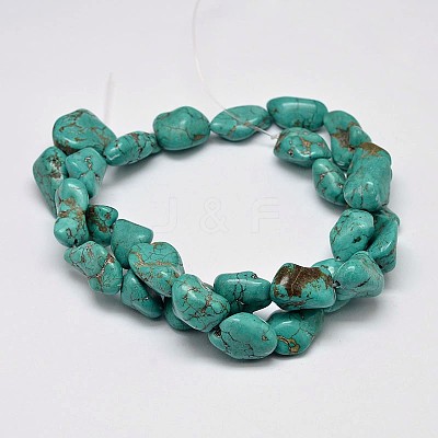 Dyed Nuggets Natural Howlite Beads Strands X-G-M139-11-A-1