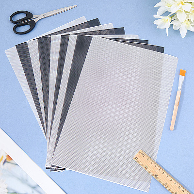 10Pcs 2 Colors PVC Plastic Sheets with Hole AJEW-CP0009-03-1