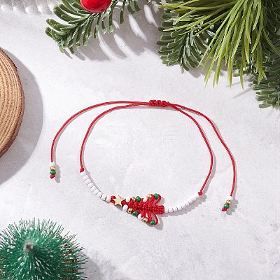 Glass Seed Beads Braided Bead Bracelets BJEW-MZ00231-02-1