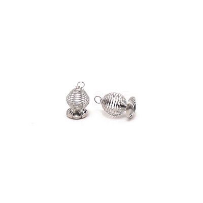 Spiral Bead Cage LS-PALLOY-WH0092-61-1