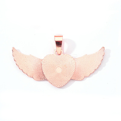 Alloy Pendant Cabochon Settings PALLOY-S107-002RG-RS-1