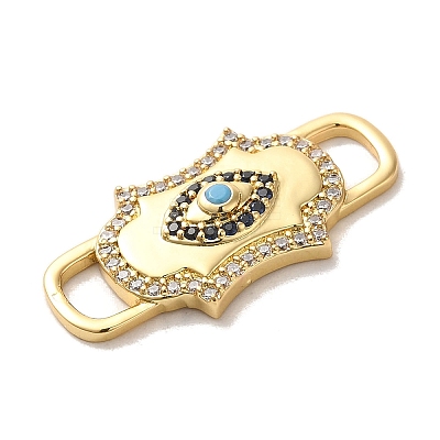 Brass Cubic Zirconia Connector Charms LS-KK-M278-01B-G-1