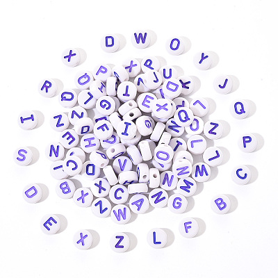 Opaque White Acrylic Beads SACR-YW0001-23A-1