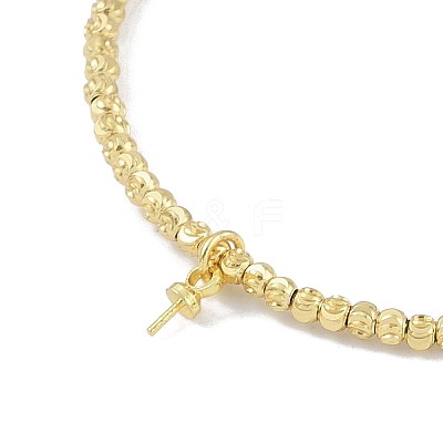 Brass Adjustable Beaded Bracelets Making KK-U020-19G-1