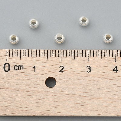 925 Sterling Silver Beads STER-T002-235S-4mm-1