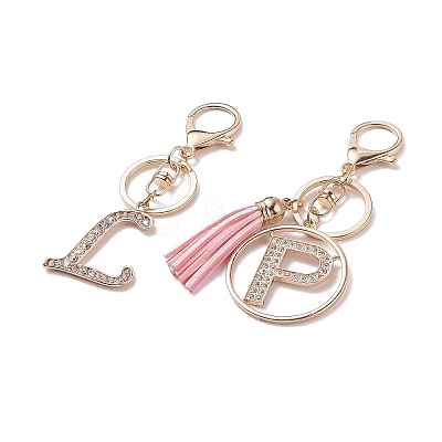 Alloy Rhinestone Keychain KEYC-XCP0001-11LG-1