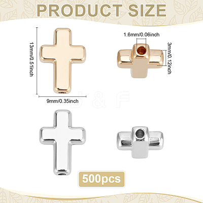 500Pcs 2 Colors CCB Plastic Beads CCB-ME0001-06-1