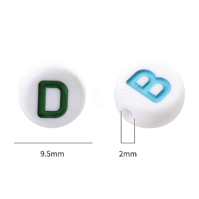 Opaque White Acrylic Beads SACR-YW0001-23F-1