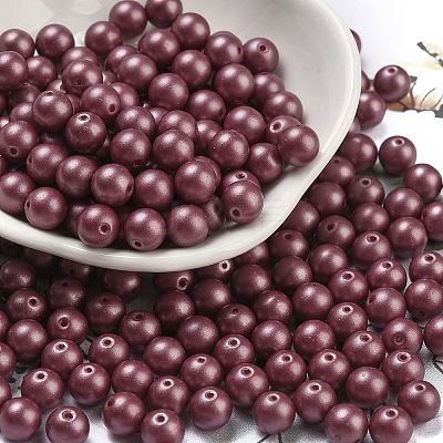 Baking Paint 3/0 Glass Seed Beads SEED-A034-02E-1