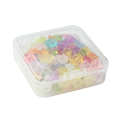 100Pcs 4 Styles Transparent Acrylic Beads TACR-FS0001-45-1