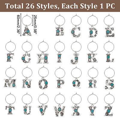 Brass Wine Glass Charms AJEW-GA00015-1
