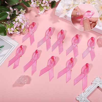 Awareness Ribbon Nylon Brooch JEWB-WH0056-008A-1