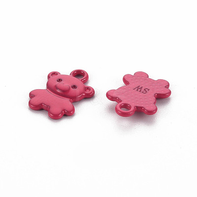 Spray Painted Alloy Charms PALLOY-Q433-034E-RS-1