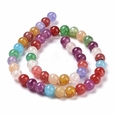 Crackle Glass Beads Strands GLAA-F098-05C-03-1