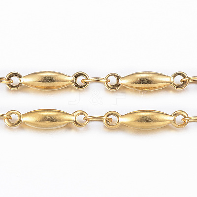 3.28 Feet Ion Plating(IP) 304 Stainless Steel Bar Link Chains X-CHS-H009-18G-1