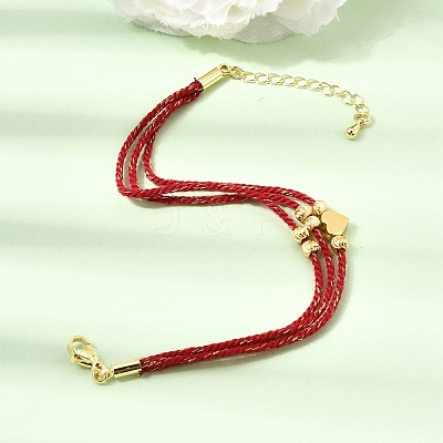 Polyester Multi-Strand Bracelets FB-CBA983F-02G-06-1