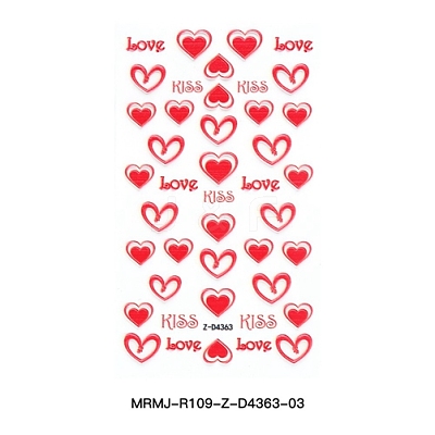 Valentine's Day 5D Love Nail Art Sticker Decals MRMJ-R109-Z-D4363-03-1